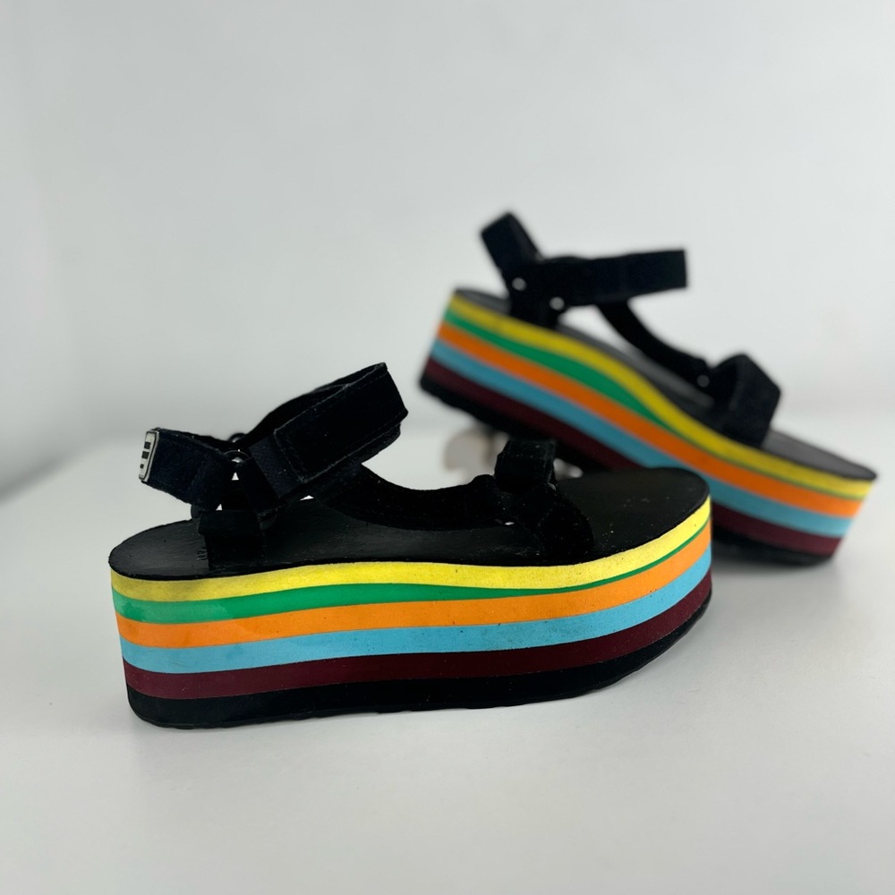 Teva x Opening Ceremony Rainbow Platform Sandals chunky strap festival retro